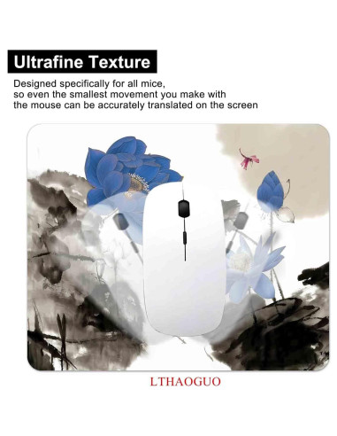 Alfombrilla de Ratón LTHAOGUO Azul Loto Texturizada 240x200mm