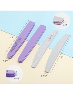 Kit de 35 Archivos y Pulidores de Uñas BTYMS 100/180 Grano 2