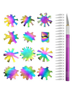 Kit 12 Cortadores de Uñas Francesas XINMEIWEN Arcoíris