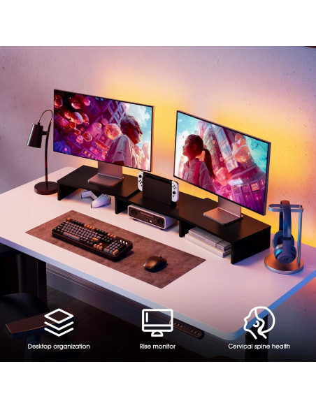 Soporte Doble para Monitor FITUEYES Ajustable 108 cm Negro Soporte Doble para Monitor FITUEYES Ajustable 108 cm Negro
