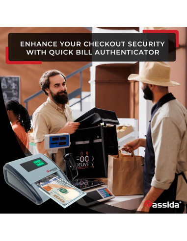 Detector de Billetes Falsos Cassida InstaCheck D-IC Gris