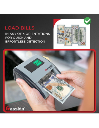 Detector de Billetes Falsos Cassida InstaCheck D-IC Gris