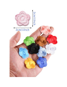 33 Piezas Parche de Hierro Bordado Flores MSCFTFB 3x3cm 2