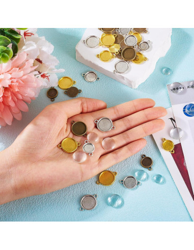 Set de Bandejas de Cabochón y Domos Transparentes Bestewelry