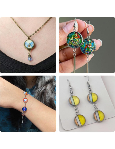 Set de Bandejas de Cabochón y Domos Transparentes Bestewelry