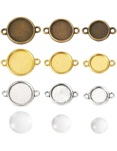 Set de Bandejas de Cabochón y Domos Transparentes Bestewelry