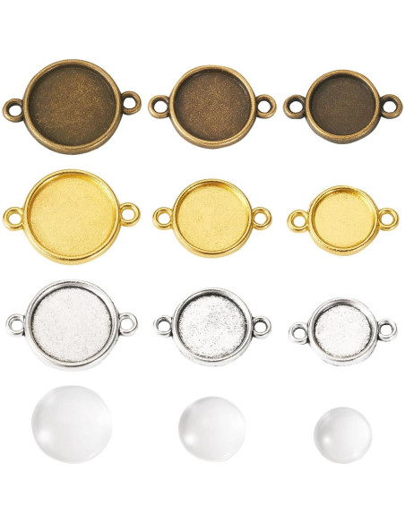 Set de Bandejas de Cabochón y Domos Transparentes Bestewelry