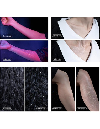 Spray Brillante para el Cuerpo HitTopss 60ml Plata - Maquillaje