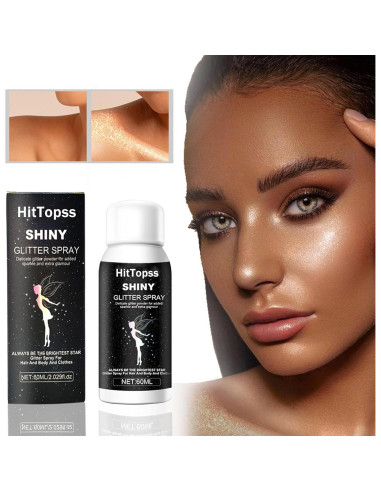 Spray Brillante para el Cuerpo HitTopss 60ml Plata - Maquillaje
