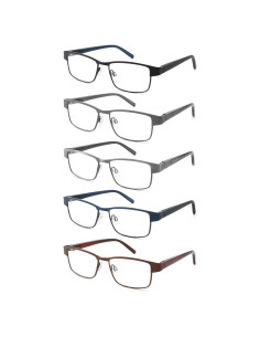 Paquete de 5 Gafas de Lectura RDGNBU para Hombres con Filtro UV400