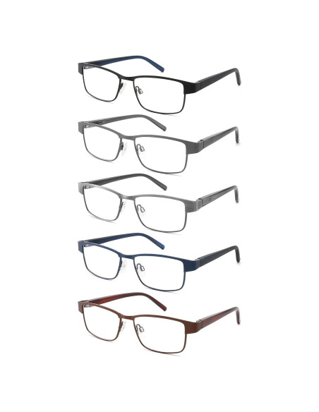 Paquete de 5 Gafas de Lectura RDGNBU para Hombres con Filtro UV400