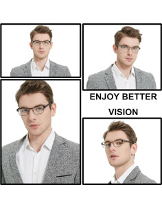 Paquete de 5 Gafas de Lectura RDGNBU para Hombres con Filtro UV400 2