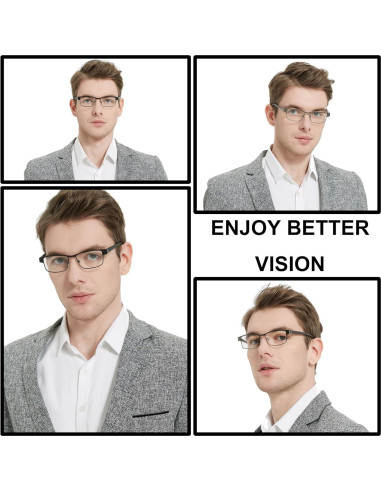 Paquete de 5 Gafas de Lectura RDGNBU para Hombres con Filtro UV400