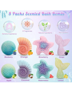 8 Bombas de Baño de Sirena Shangcai con Juguetes Sorpresa 2