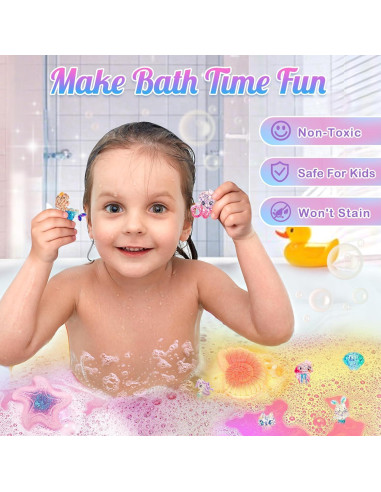 8 Bombas de Baño de Sirena Shangcai con Juguetes Sorpresa