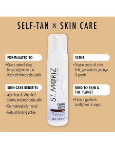 Mousse Bronceadora St. Moriz 200ml Oscuro Hidratante 2