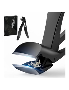 Cortador de Uñas de Pies FERYES Ergonómico Negro - Cabeza Angulada