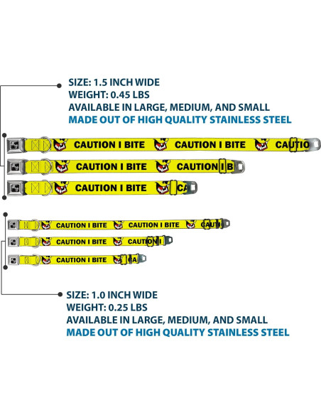 Collar de Perro Buckle-Down 24-33 cm con Hebilla de Seguridad