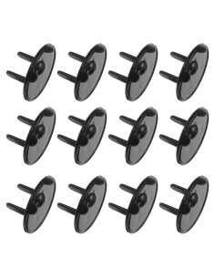 Cubiertas de Enchufe de Seguridad MECCANIXITY 12 Piezas Negro
