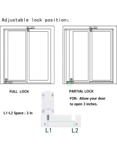 Cerradura de Seguridad para Puerta Corrediza Lubentol Blanca 2