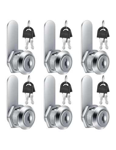 Cerradura Cam de Gabinete HexinYigjly 16mm 6 Piezas Llaves Diferentes