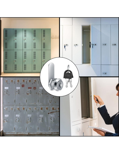 Cerradura Cam de Gabinete HexinYigjly 16mm 6 Piezas Llaves Diferentes