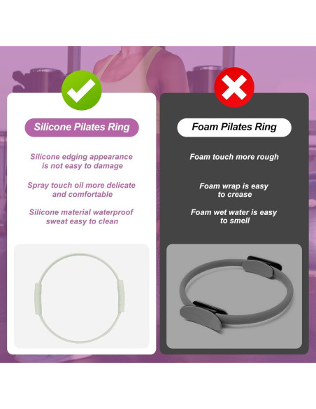 Anillo de Pilates Lankerdoo 34.3 cm Silicona para Yoga