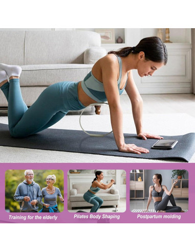 Anillo de Pilates Lankerdoo 34.3 cm Silicona para Yoga