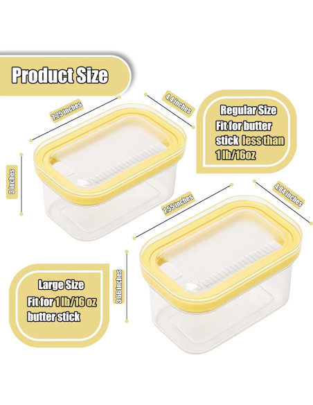 Cortador de Mantequilla Hermético Leqi 0.45L con Pinzas Acero Inoxidable