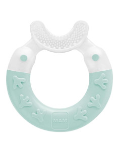 Mordedor y Cepillo MAM Bite & Brush Silicona 3+ Meses Azul