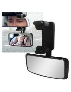 Espejo Convexo para Bebé QQWD Ajustable 360 Sin Puntos Ciegos