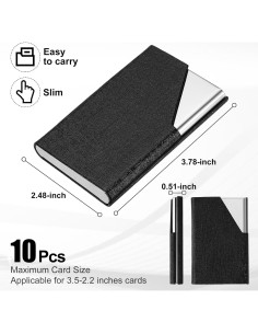 Soporte para Tarjetas de Visita PATIKIL 10 Piezas Negro 2