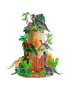 18 Adornos de Pastel de Dinosaurio DRWATE - Fiesta Temática