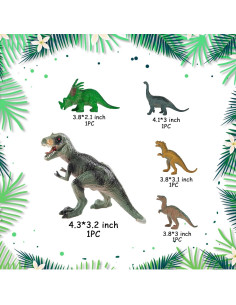 18 Adornos de Pastel de Dinosaurio DRWATE - Fiesta Temática 2