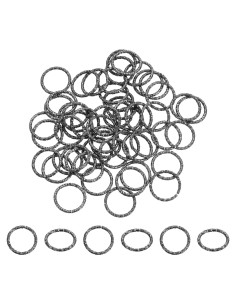 Anillas Abiertas uxcell 15mm Metal Negro 50Pcs para Joyería DIY