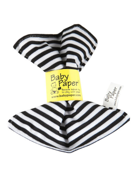 Papel de Bebé Mordedor y Juguete Sensorial BP106 - Rayas Blancas y Negras