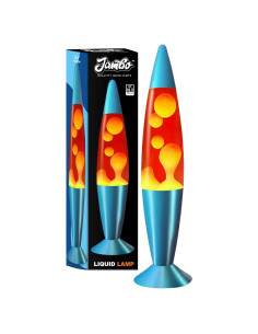 Lámpara Líquida Jambo 41 cm Roja con Cera Naranja