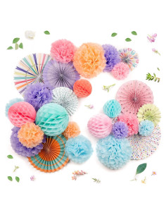 Conjunto de Decoración de Pared Origami PapaKit Deluxe 26 Piezas