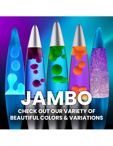 Lámpara Líquida Jambo 41 cm Roja con Cera Naranja