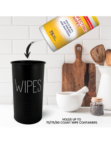 Soporte para Toallitas Desinfectantes TEKHEUTEN Negro Mate