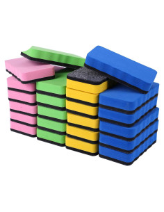 Borradores Magnéticos para Pizarra Blanca BINGBING - Paquete de 24