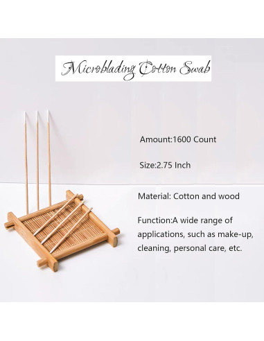 1600 Hisopos de Algodón Punta Fina 6.99 cm Quanzhou