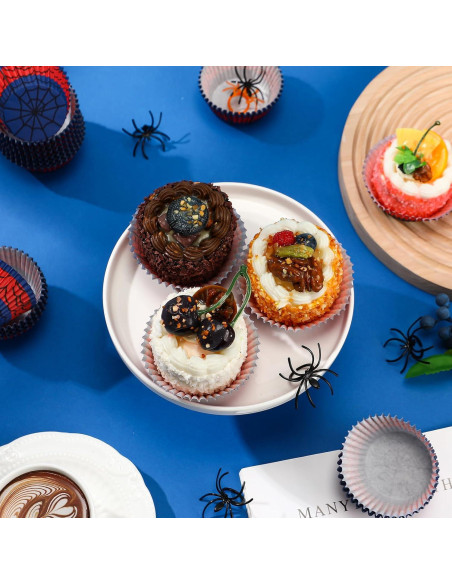 300 Forros de Papel para Cupcakes Reallnaive Rojo y Azul