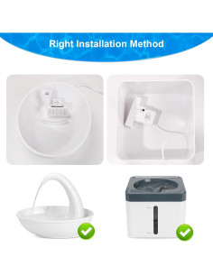 Filtro de Agua en Forma de T Tettie para Fuente de Gatos - 6 Piezas 2