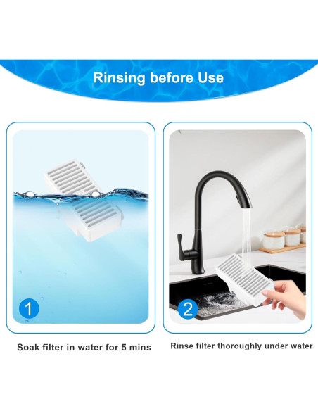 Filtro de Agua en Forma de T Tettie para Fuente de Gatos - 6 Piezas