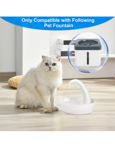 Filtro de Agua en Forma de T Tettie para Fuente de Gatos - 6 Piezas