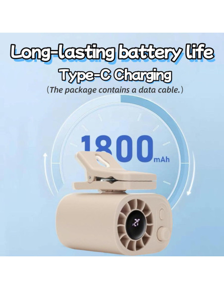 Ventilador Mini Portátil Tileu 2025 Recargable USB 100 Velocidades Ventilador Mini Portátil Tileu 2025 Recargable USB 100 Velocidades