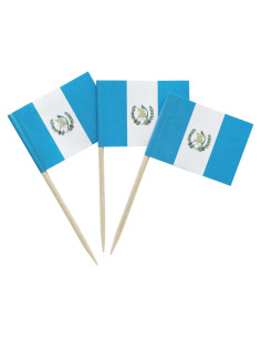 100 Palillos Decorativos Guatemala Newkita Mini Banderas