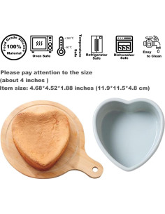 Juego de Moldes para Muffins de Silicona REKIDOOL 4 Pulgadas 2