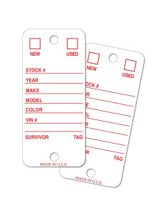 Etiquetas de Llave de Polietileno BER Products - 500 Unidades